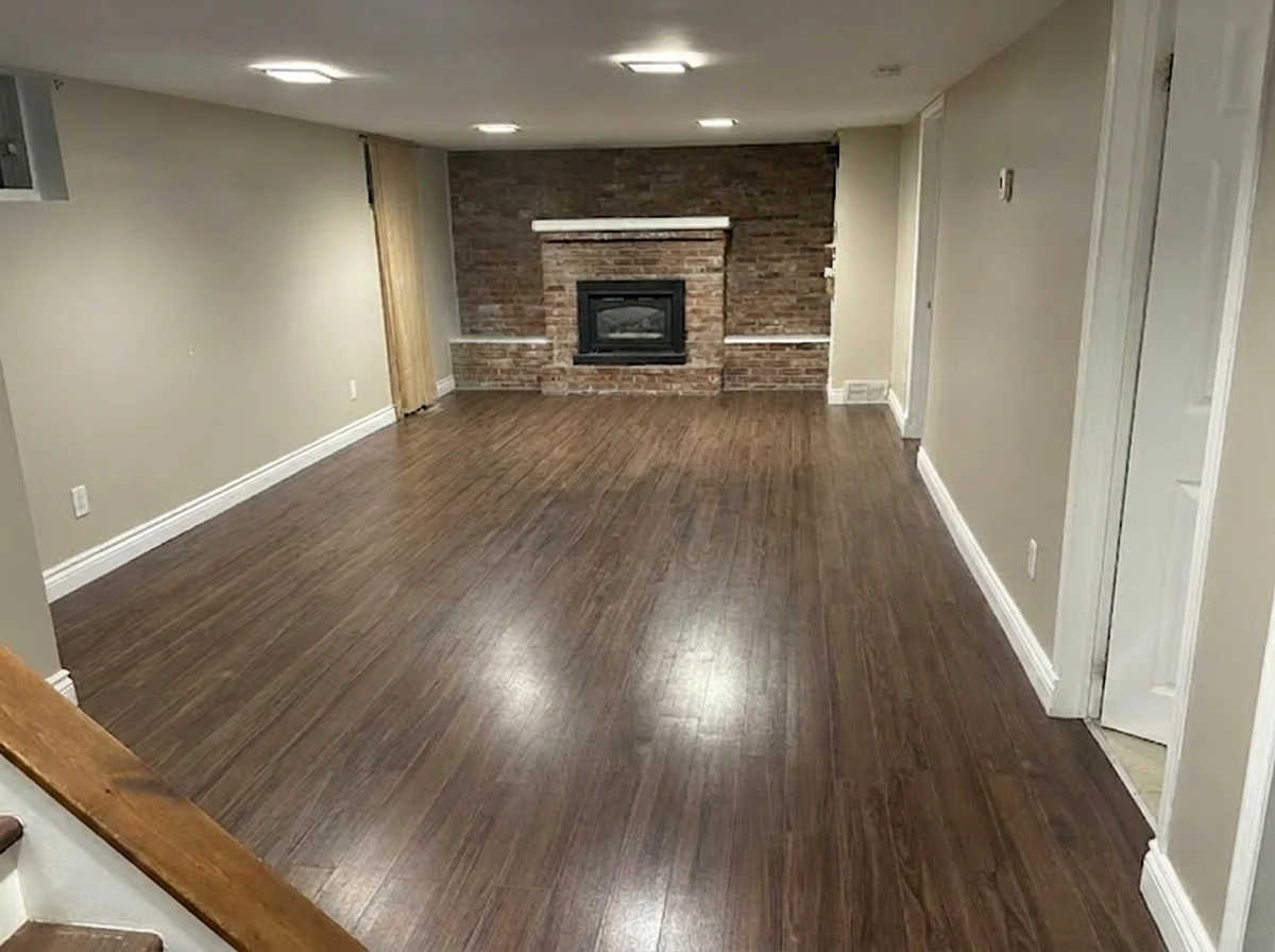 Basement fireplace